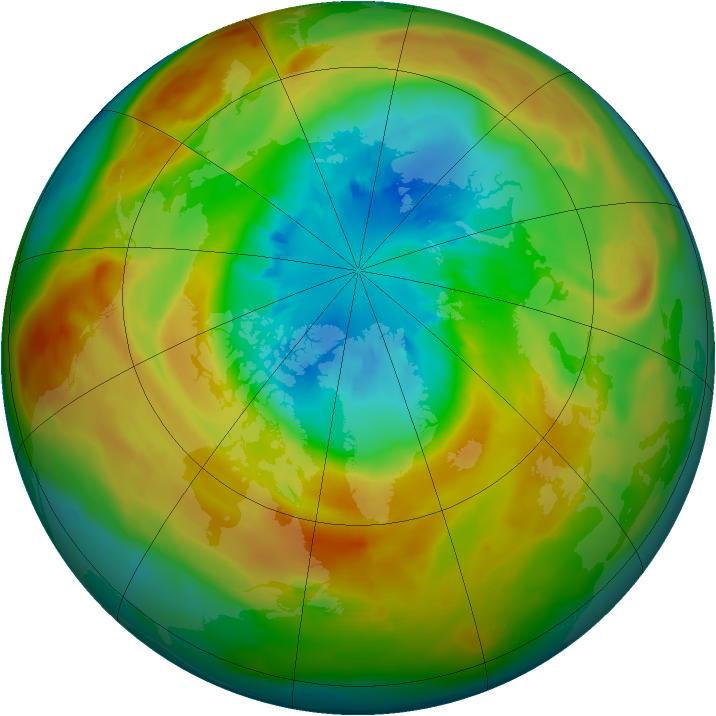 Arctic ozone map for 18 March 2011